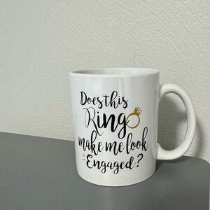 White Ceramic Engagement Mug